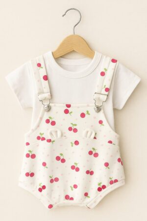 Body Jardinero Estampado - Manteca