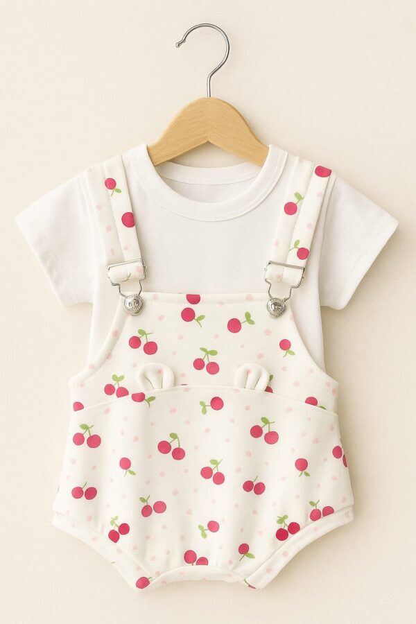 Body Jardinero Estampado - Manteca