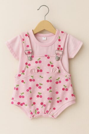 Body Jardinero Estampado - Rosa